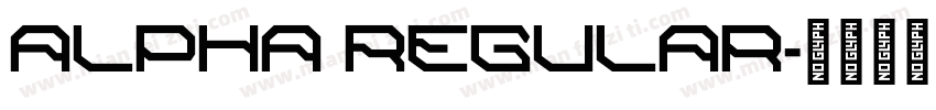 alpha Regular字体转换